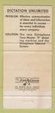 Matchbook Cover - Dictaphone intercom 30 Strike