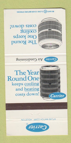 Matchbook Cover - Carrier Air Conditioner 30 Strike