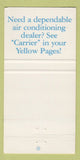 Matchbook Cover - Carrier Air Conditioner 30 Strike
