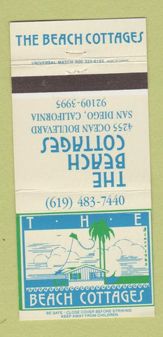 Matchbook Cover - The Beach Cottages San Diego CA 30 Strike