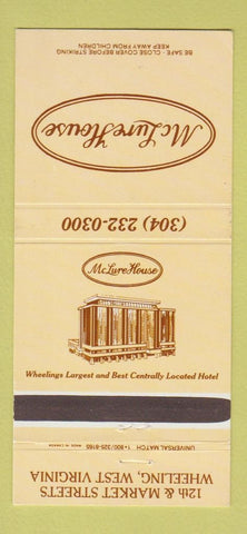 Matchbook Cover - McLure House Wheeling WV 30 Strike