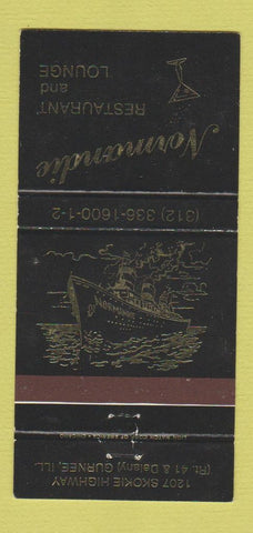 Matchbook Cover - Normandie Restaurant Gurnee IL 30 Strike