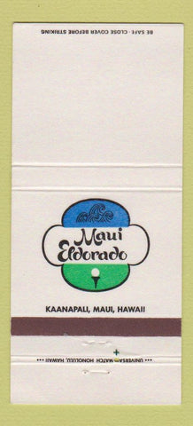 Matchbook Cover - Maui Eldorado Kaanapali Hawaii golf 30 Strike