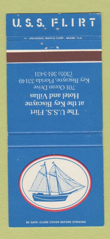 Matchbook Cover - USS Flirt Key Biscayne FL hotel 30 Strike