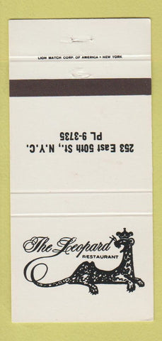 Matchbook Cover - The Leopard Restaurant New York City 30 Strike