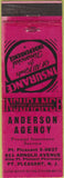 Matchbook Cover - Anderson Agency Point Pleasant NJ insurance