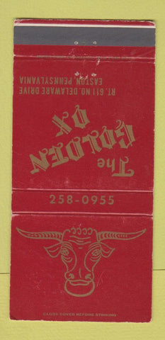 Matchbook Cover - The Golden OX Easton PA WEAR 30 Strike