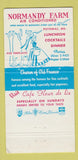 Matchbook Cover - Normandy Farm Potomac MD 30 Strike