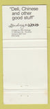 Matchbook Cover - Ginsberg & Wong Toronto ON WEAR 30 Strike
