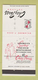 Matchbook Cover - Chez Paree Theater Restaurant Chicago IL 30 Strike