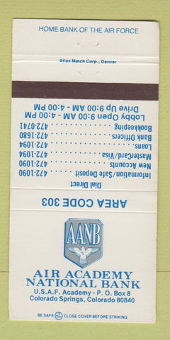 Matchbook Cover - Air Academy National Bank Colorado Springs WEAR 30 Strike