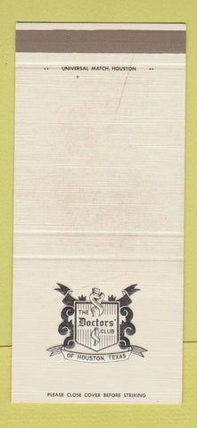 Matchbook Cover - The Doctors' Club Houston TX WEAR 30 Strike