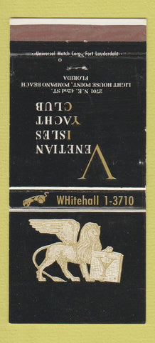Matchbook Cover - Venetian Isles Yacht Club Pompano Beach FL WEAR 30 Strike