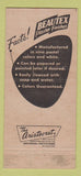 Matchbook Cover - Beautex Plaster Finishes Lebalon PA 30 Strike
