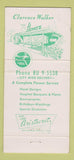 Matchbook Cover - Clarence Walker Flowers Portland OR 30 Strike