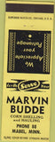 Matchbook Cover - Marvin Budde Mabel MN Corn Shelling agriculture