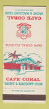 Matchbook Cover - Cape Coral Yacht Racquet Club Cape Coral FL 30 Strike