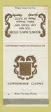 Matchbook Cover - Bohn's Men's Clothes Baker OR Kuppenheimer WEAR 30 Strike