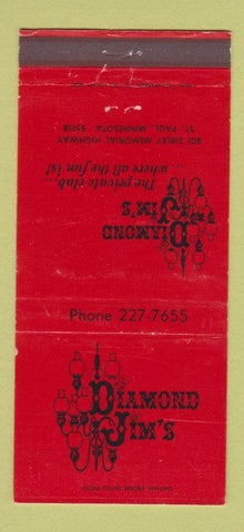 Matchbook Cover - Diamond Jim's St Paul MN restaurant 30 Strike