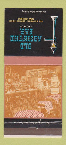 Matchbook Cover - Old Absinthe Bar New Orleans LA 30 Strike