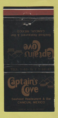 Matchbook Cover - Captain's Cove Cancun Mexico WEAR 30 Strike