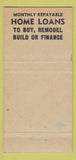 Matchbook Cover - Colonial Savings and Loan Elizabeth NJ WEAR RED 30 Strike