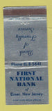 Matchbook Cover - First National Bank Elmer NJ WEAR 30 Strike