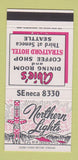Matchbook Cover - Northern Lights Abie's Stratford Hotel Seattle WA 30 Strike