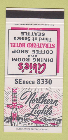 Matchbook Cover - Northern Lights Abie's Stratford Hotel Seattle WA 30 Strike