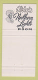 Matchbook Cover - Northern Lights Abie's Stratford Hotel Seattle WA 30 Strike