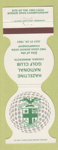 Matchbook Cover - Hazeltine National Golf Club Chaska MN 1983 USGA Senior Open