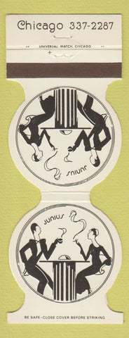 Matchbook Cover - Junius Chicago IL restaurant Jewelite