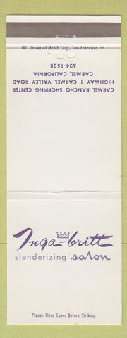 Matchbook Cover - Inga Britt Salon Carmel CA