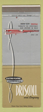 Matchbook Cover - Driscoll Electro Plating Anodizing Chicago IL WEAR
