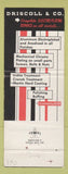 Matchbook Cover - Driscoll Electro Plating Anodizing Chicago IL WEAR