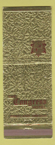 Matchbook Cover - Congress Hotel Portland OR