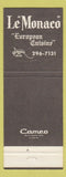 Matchbook Cover - Monaco Inn Tucson AZ