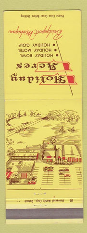 Matchbook Cover - Holiday Acres bowling motel golf Bridgeport MI