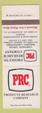 Matchbook Cover - Products Research Company Gloucester City NJ Burbank CA