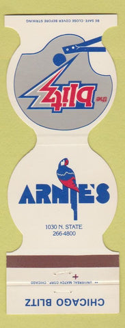 Matchbook Cover - Chicago Blitz USFL Football Arnie's 1983