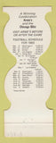 Matchbook Cover - Chicago Blitz USFL Football Arnie's 1983