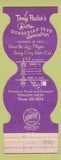 Matchbook Cover - Tony Packo's Restaurant Hungarian Toledo OH  Jewelite