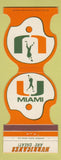 Matchbook Cover - Miami Hurricanes Football FL Universal Match
