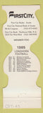 Matchbook Cover - Texas Longhorns Football 1985 Bank Austin TX