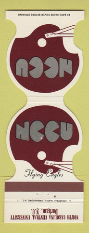 Matchbook Cover - North Carolina Central Durham N football 1980 Bank