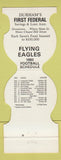 Matchbook Cover - North Carolina Central Durham N football 1980 Bank