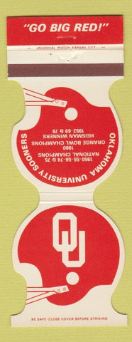 Matchbook Cover - Oklahoma Sooners Football WEAR