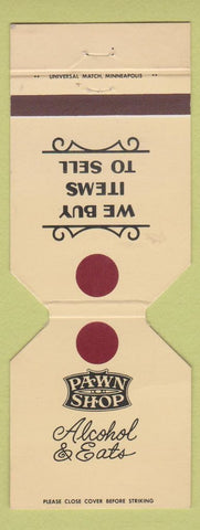 Matchbook Cover - Pawn Shop Restaurant Palm Desert CA Minneapolis MN