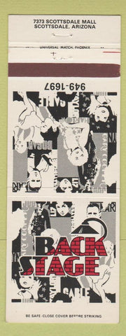Matchbook Cover - Back Stage Scottsdale AZ Harlow Gable Bogart movie stars