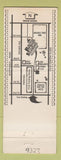 Matchbook Cover - Back Stage Scottsdale AZ Harlow Gable Bogart movie stars